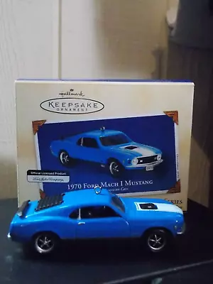 Vintage Hallmark 2002 Classic Am. Car 1970 Ford Mach 1 Mustang 12th. NOS • $14.99