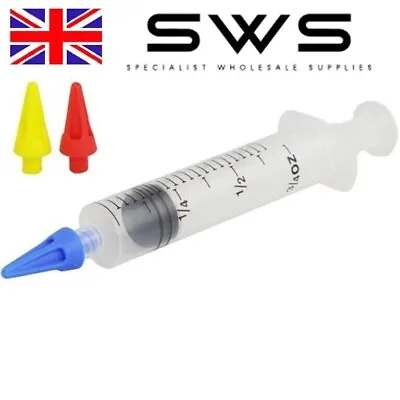 EAR WAX REMOVAL SYRINGE 10ML Capacity With 3 Soft Silicone Quad Tips UK SELLER • £3.75