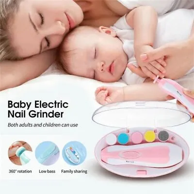 Electric Baby Nail File Kit Clippers Trimmer Toddler Toes Trim Nails Polish Care • £6.95