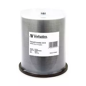 Verbatim CD-R 700MB 100Pk White Wide Thermal 52x - 95254 95254 • $50.90