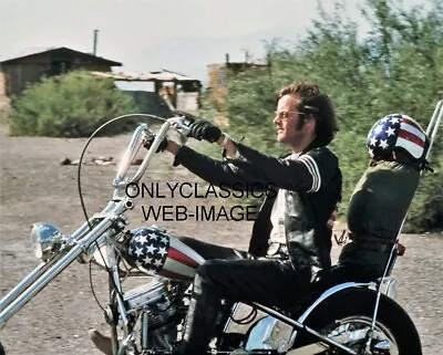 Peter Fonda Easy Rider On Captain America Harley Davidson Motorcycle 8x10 Photo • $14.41