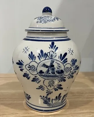 Charming Vintage Delft Pottery Ginger Jar Vase  7 Inch • $50