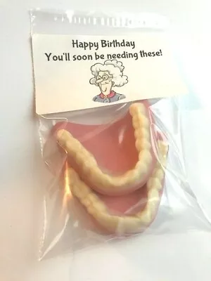Birthday Retirement Novelty Funny Joke Gift Jelly Dentures False Teeth Old Lady • £5.25