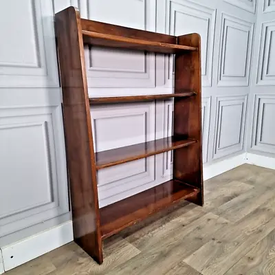 Antique Solid Wood Open Waterfall Bookcase Shelf / Shelves Shelving Arts Crafts • £189.99