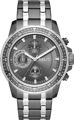 $62.50 • Buy Relic By Fossil Men's Heath Stainless Steel Quartz Watch Model ZR12553