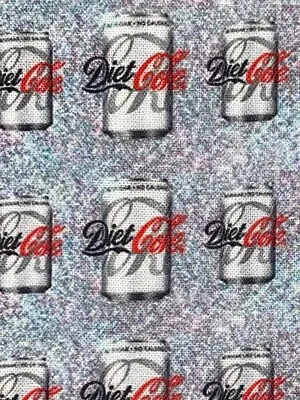 Diet Coke Fabric 100% Cotton Fabric 1/4 Yard Increments Coca Cola Fabric • $9.75