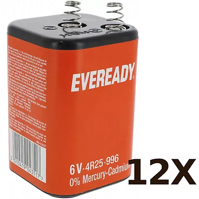 12x Ever Ready Pj996 / 4r25 6v Zinc Battery Used For Torches / Lighting Etc • £49.99