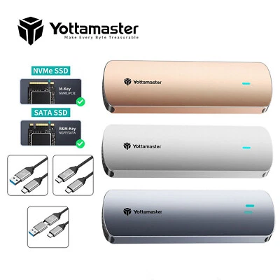 $18.04 • Buy Yottamaster M.2 NVMe SATA SSD To USB C External Enclosure Storage Case + Cable