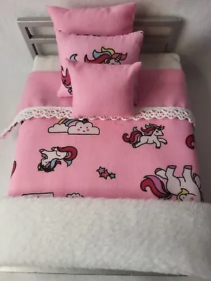 Dolls House Handmade My Little Pony Single Bedding Set + Cushion & Throw Pink • $6.20