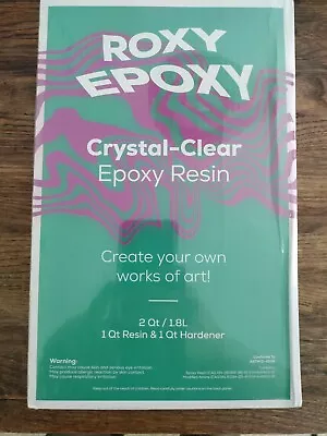 Roxy Epoxy Crystal-Clear Epoxy Resin 2 QT Bundle 1 Qt Resin & 1 Qt Hardener  • $24.99