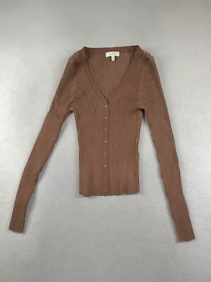 Kookai Sweater Brown Knit Size 1 38 Womens Long Sleeve Faded Adult • $16