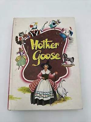 Vintage Mother Goose 1950s Nursery Rhyme Book Whitman Retro Decor Illustrated • $30