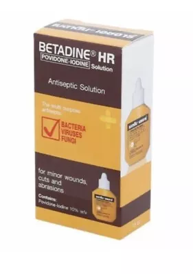 Betadine Antiseptic Solution FirstAid Povidone Iodine 10% Wounds Burns Cuts 15cc • £7.99