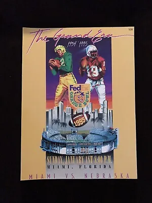 1995 Nebraska - Miami Orange Bowl Football Official Game Program  • $15.99