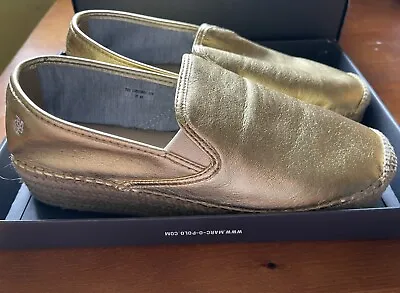 Marc O’Polo Espadrilles Shoes - Size EU 40 - Gold - New With Box • £33