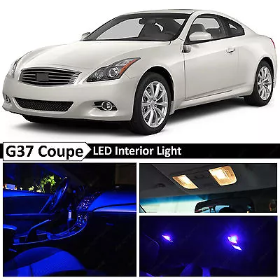 2008-2014 G37 Coupe Blue Interior + License Plate LED Lights Package Kit • $12.99