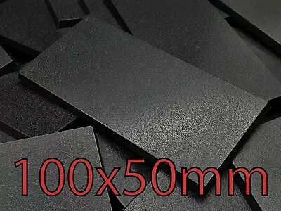 100x50mm Rectangle Plain Wargaming Plastic Bases Warhammer Brand New Wargames • £4.49