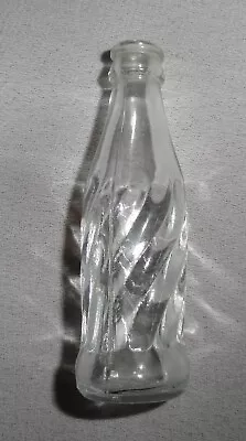 Vintage *Rare* Harry Miniature Swirl Clear Glass Soda Bottle • $18