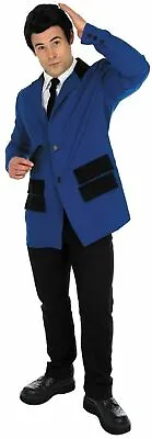 Mens 50s Blue Teddy Boy Costume Adult 1950s Rock N Roll Fancy Dress M L XL • £26.99