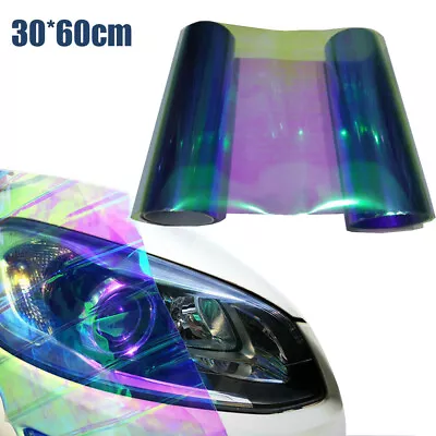 30x60cm Light Blue Chameleon Car Headlight Tint Film Tail Fog Light Vinyl Decal • $8.57