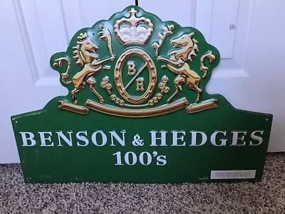 Vintage 1996 Benson & Hedges Cigarettes Metal Advertising Sign 23.5 X 16.5  • $31.45