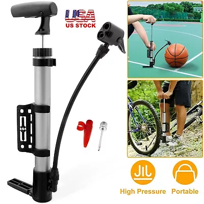 Bike Pump Bicycle Floor Pump High Pressure Portable Bike Ball Mini Tire Air Pump • $11.93