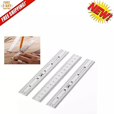 Machinist Ruler 6 Inch Stainless Steel Precision Metric And Imperial 3 Pack • $7.99