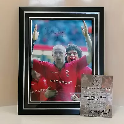 Gareth Thomas Signed And Framed Photograph Wales Rugby ~ W/Cert. Of Authenticity • £9.99
