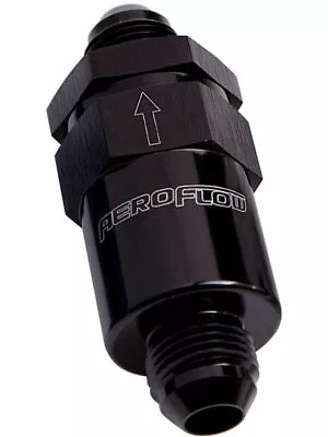 Aeroflow AF609-06BLK - 30 Micron Billet Fuel Filter -6AN 2  Length - Black • $31.99