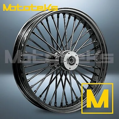 21  21x3.5 Fat Spoke Wheel 40 Stainless Spokes For Harley Softail Models Front • $379.99