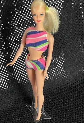 WORKS! Mod Talking Stacey Doll Vintage Barbie Mattel 1967 Repair Platinum Blonde • $175