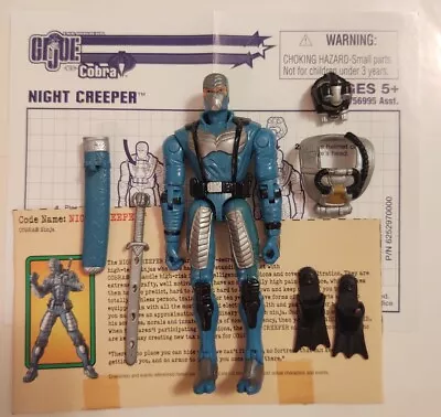 GI Joe Cobra NIGHT CREEPER Mint Loose 100% Complete 2003 Spy Troops • $10.45