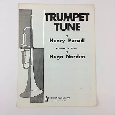 Trumpet Tune Henry Purcell Hugo Norden 1966 Vintage Organ Sheet Music • $6.81