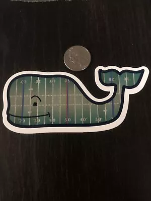 New Vineyard Vines Football Field Whale Sticker Laptop Yeti Car Decal • $2.84