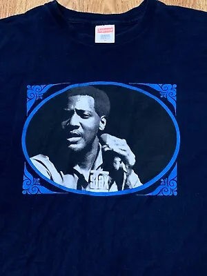 Supreme Shirt Men Medium Faded Blue Stax Streetwear Otis Redding Motown Box Logo • $99.99