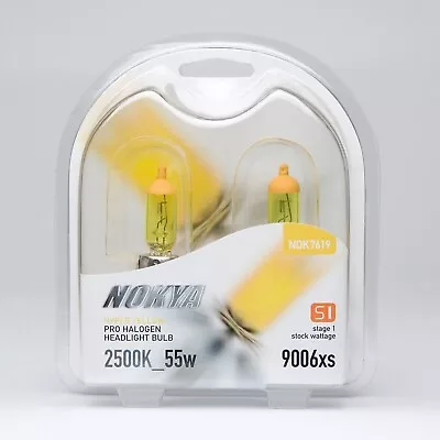 9006XS Headlight Bulbs Nokya Hyper Yellow 2500K 55W (Stage 1) NOK7619 • $21.59