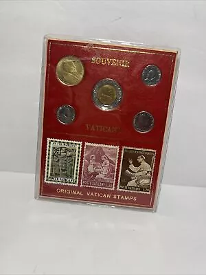 Original Vatican City Souvenir Stamps & Coins Set  • $19.99