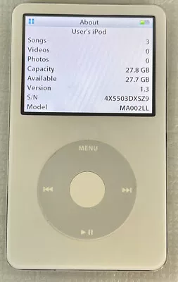 IPod Classic 5th Gen Comedy Central White (30 GB) (MA002LL) NEW BATT + FRONT • $150