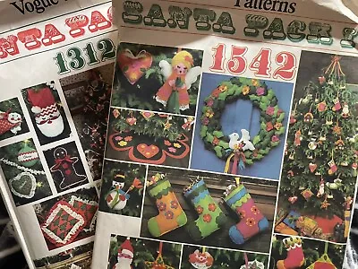 2 VTG Christmas Pattern Santa Pack Vogue #1542 And #1312  UNCUT • $19.99