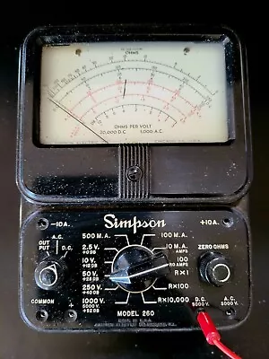 SIMPSON 260 Series 8 MULTIMETER - Analog Volt Ohm *Vintage* • $50