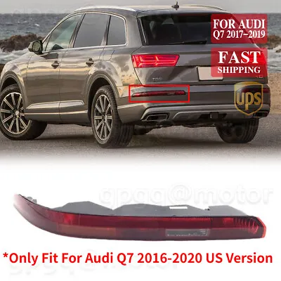 $89.99 • Buy For Audi Q7 2016-2020 Lower Tail Stop Lamp Left Side Rear Bumper Light W/5 Bulbs