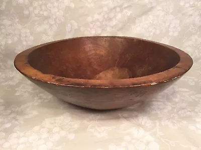 Vintage Treenware Wood Bowl 17-7/8  Across 5.75  Base • $129.50