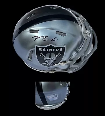 Max Crosby Autographed Las Vegas Raiders Mini Helmet Fanatics COA • $288.72