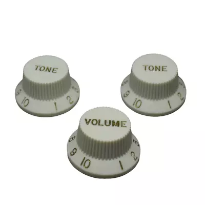 Made In Japan Stratocaster Strat Knobs Set Parchment • $15.39