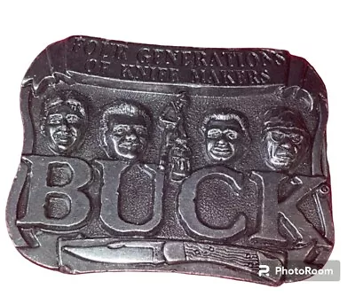 Belt Buckle Buck Knives Pewter Four Generations Smoky Mountain Knife Works • $11.99