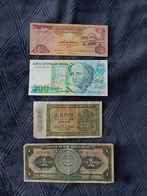 Mixed Foreign World Currency Paper Money Lot Of 4 Banknotes. See Photos. • $0.99