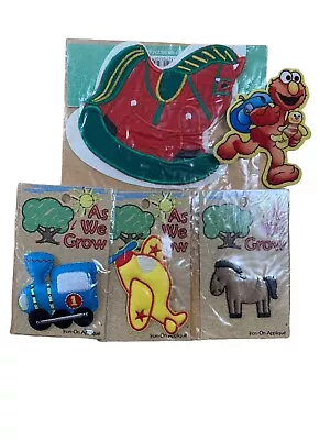 Lot Kids Iron-On Applique Puffed Plane Horse Train Rocking Horse  Patch +Elmo • $12.99