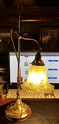 £125 • Buy Christopher Wray Brass Lamp With Hand Blown Glass Shade