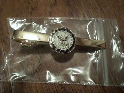  U.s Military Navy Tie Bar Or Tie Tac Clip On Type Round Navy Insignia • $13.98