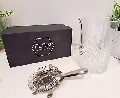 COCKTAIL MIXING GLASS Jug Pitcher With Strainer Bar Mixer BOXED Gift FREEPOST  • £17.99